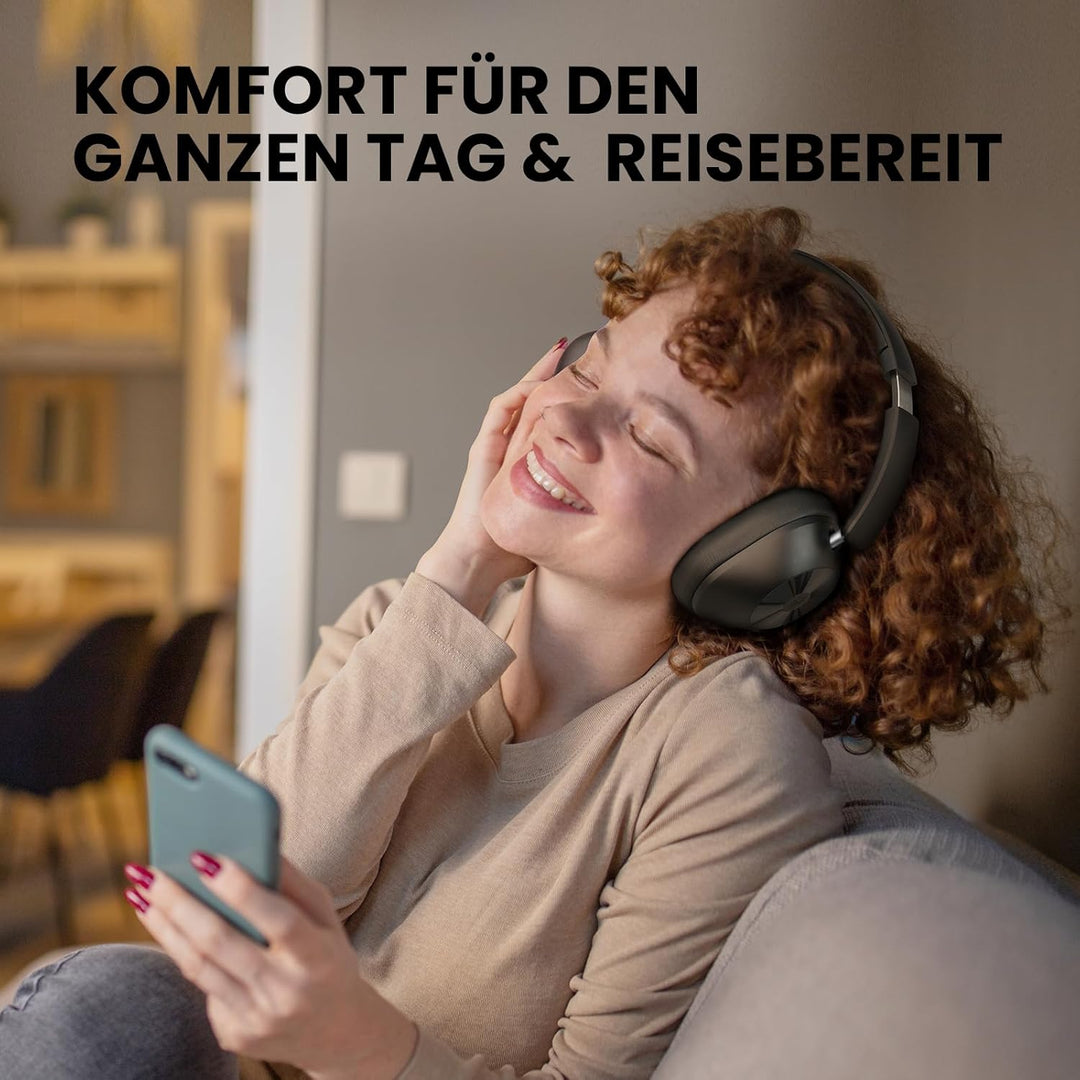 OneOdio A5 Over Ear Kopfhörer Kabellos Bluetooth, Hybrid Aktive Noise Cancelling, Hi-Res LDAC Audio,