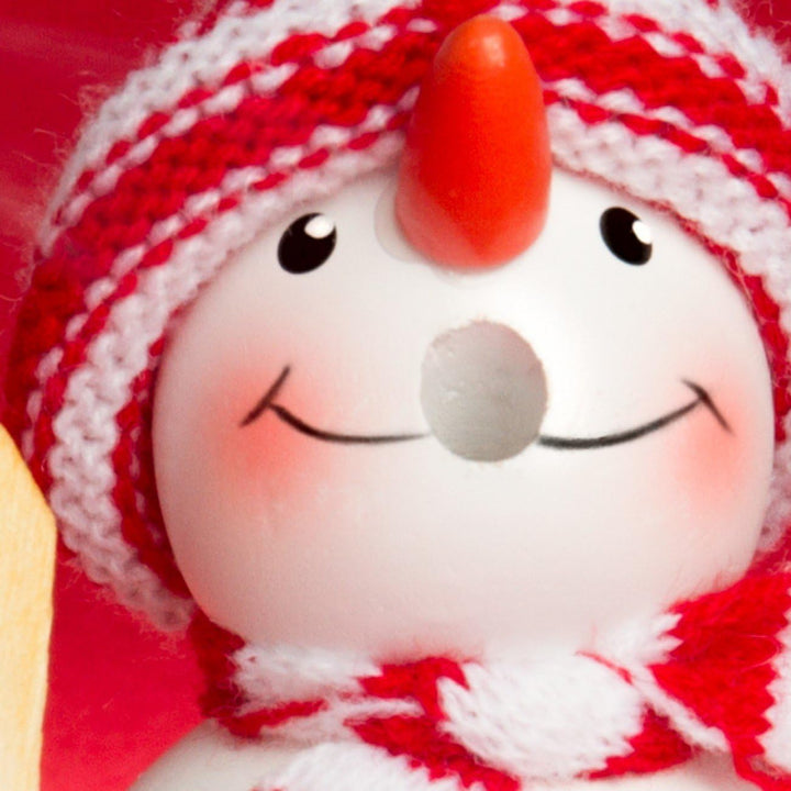 SIKORA Dicke Räuchermännchen aus Holz Weihnachtsfigur Deko Räucherfigur - RM-D, Farbe/Modell:D01 wei