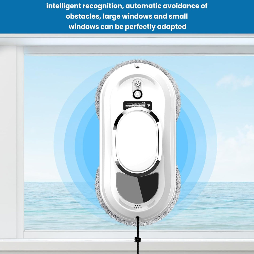 Fensterputzroboter, 5600Pa Elektrischer Fensterreiniger, Fensterroboter mit Fernbedienung und Kanten