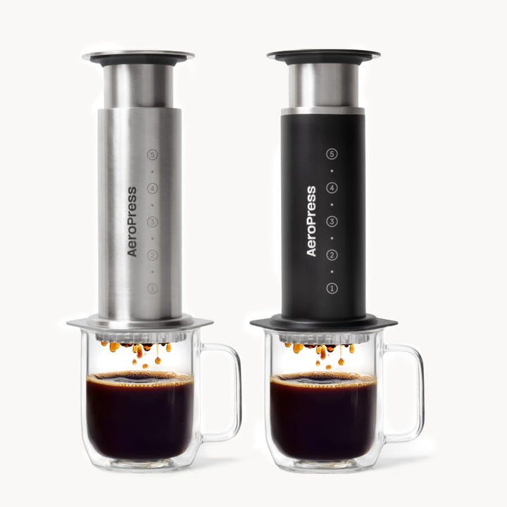 AeroPress Kaffeepresse aus Edelstahl, Silber, Silber