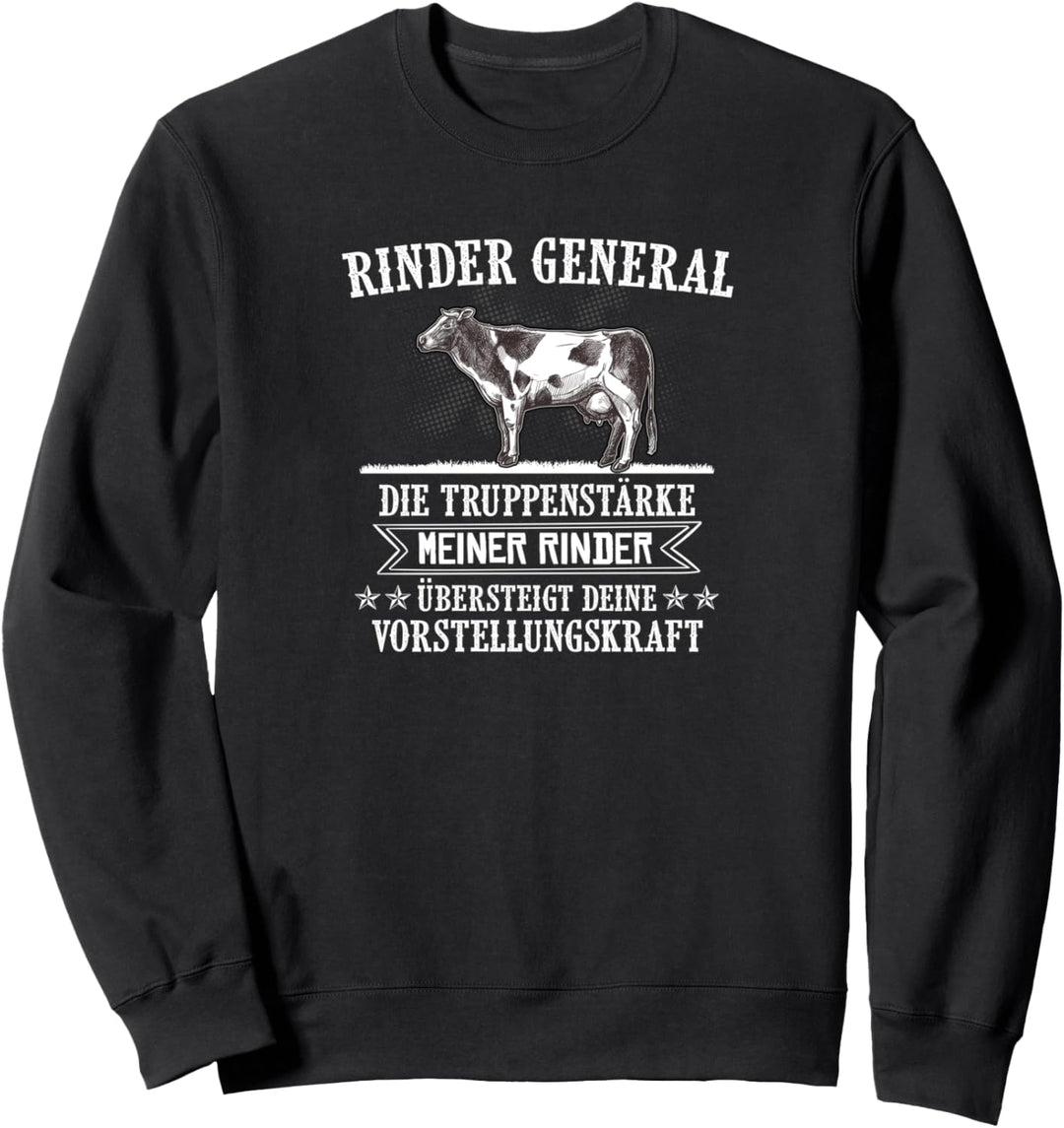Landwirt Rinder Kuh Motiv mit Spruch für Bauern Sweatshirt