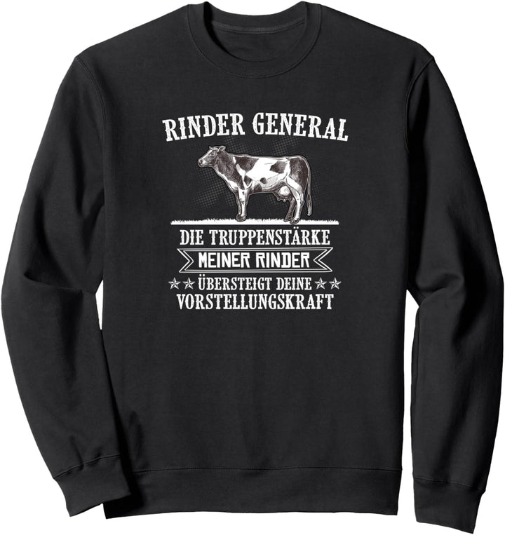 Landwirt Rinder Kuh Motiv mit Spruch für Bauern Sweatshirt