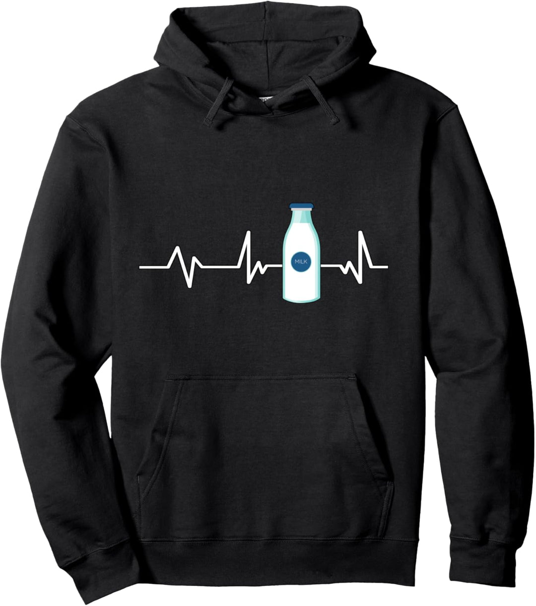 Milch Herzschlag Geschenk Milch Pullover Hoodie