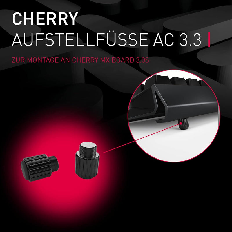 CHERRY AC 3.3, Aluminium Ergonomic Palm Rest and Detachable Feet, Original Accessories for CHERRY MX