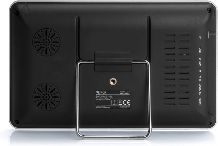 Xoro PTL 1010 26 cm (10,1 Zoll) Tragbarer DVB-T/T2 Fernseher (H265 HEVC, Mediaplayer, USB 2.0, Micro