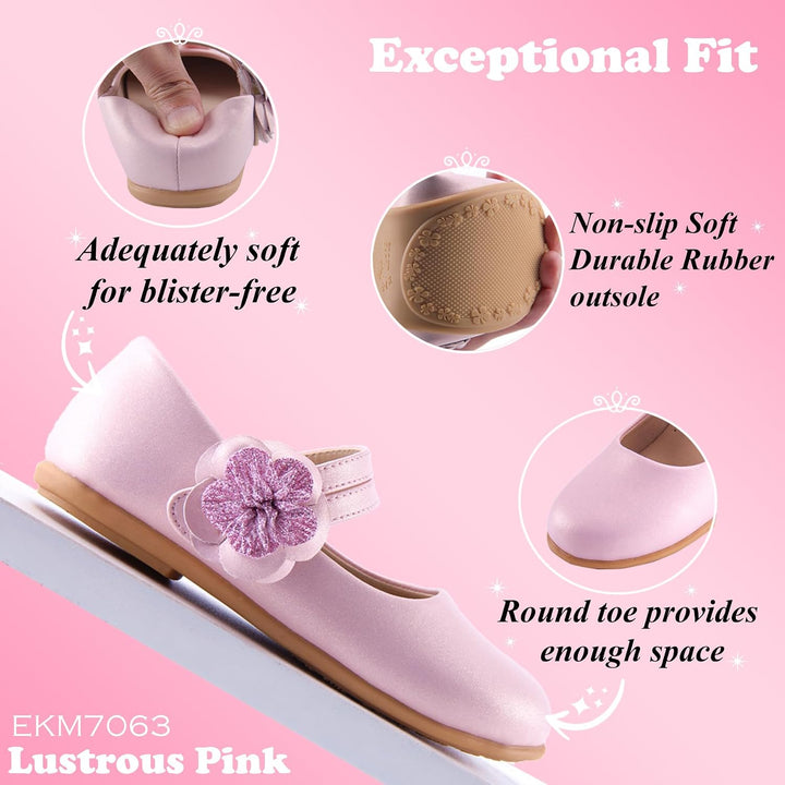 EIGHT KM - Kleinkind Mädchen Kleid Ballerinas Schuhe - Mary Jane Wohnungen - Prinzessin Hochzeit Sch