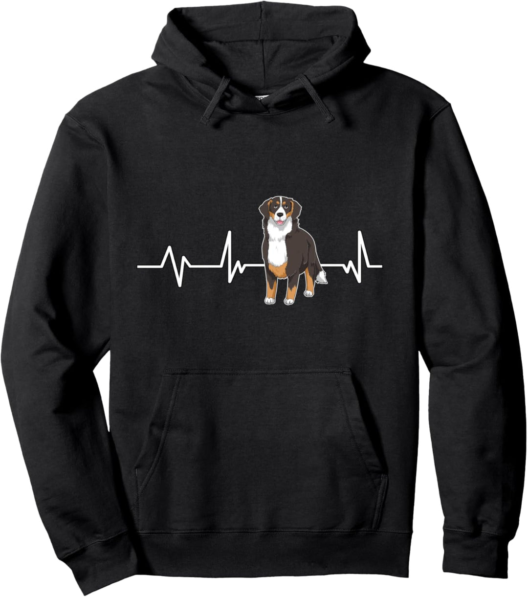 Berner Sennenhund Herzschlag Hund Geschenk Berner Sennenhund Pullover Hoodie
