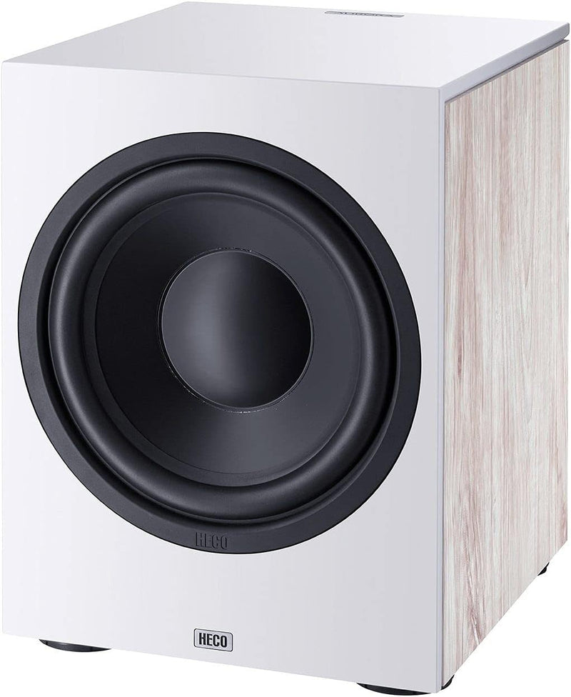 Heco Aurora Sub 30A, Aktiver Bassreflex-Subwoofer, Farbe:Weiss, Weiss