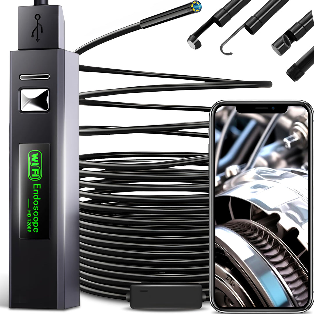 Retoo WiFi Endoskopkamera Handy Endoskop Inspektionskamera Rohrkamera 720P HD mit LED-Licht für Andr