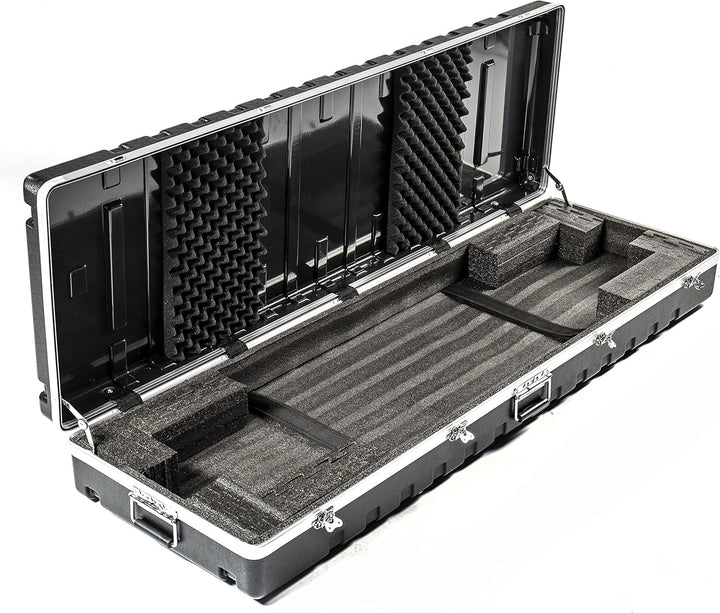 Music Store ABS Keyboard Case 88, Universal, Schwarz, ABS Plastik, 11kg, Schaumstoff-Polsterung, Rol