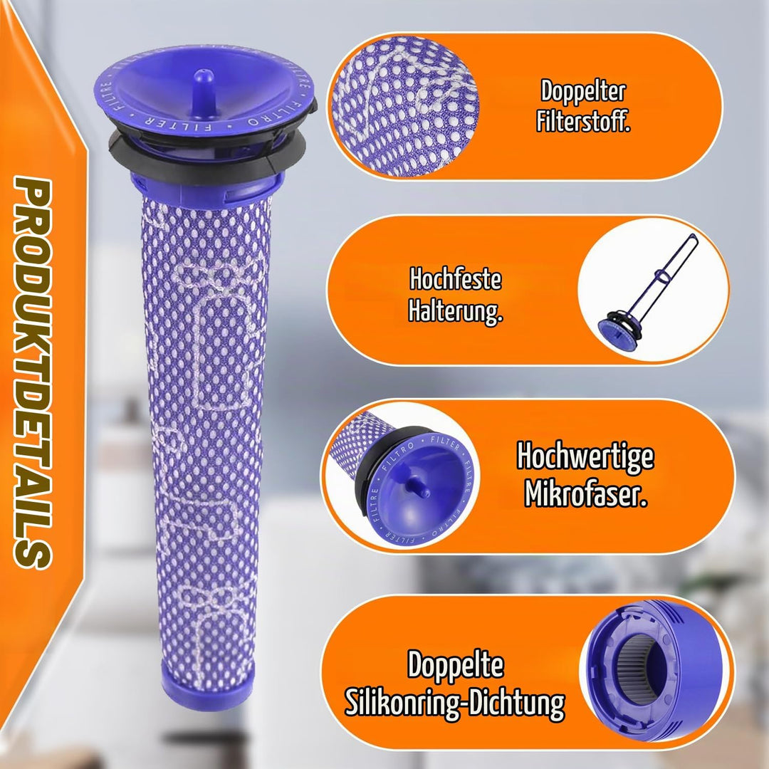 6 Stück V7 V8 Filter für Dyson, Ersetzt Filter und Vorfilter für Dyson V8 V7 Animal Absolute Motorhe