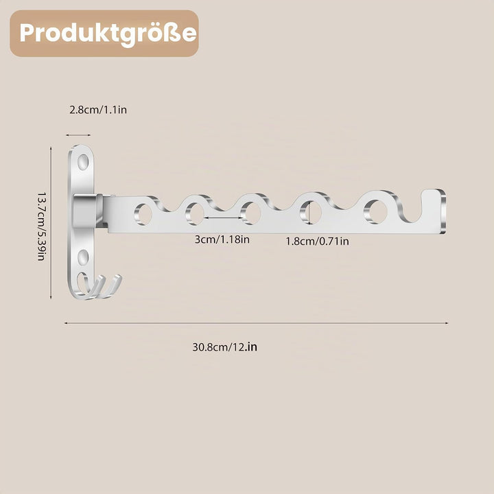 Kleiderhaken Klappbar, Wand Kleiderständer Klapphaken Wandhaken Balkon Kleiderhaken für Waschküche S