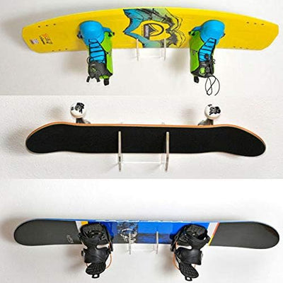 4boarder® Single Wandhalterung für Wakeboard, Kiteboard, Snowboard, Pennyboard, Longboard und Skateb