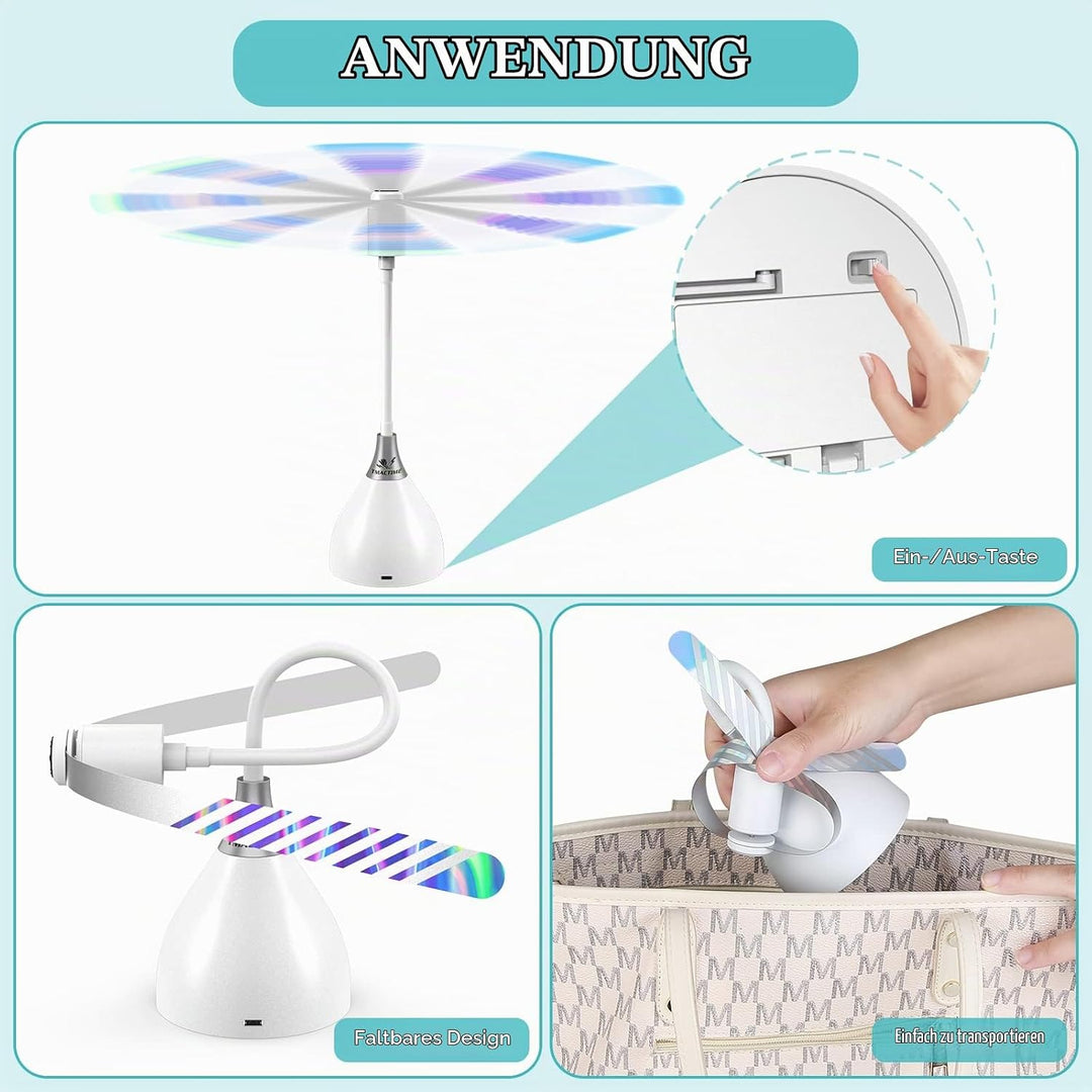 3er Fliegenwedler, USB C Fliegenabwehr mit Schalter | Automatischer &amp; biegbarer Fliegenvertreiber mi