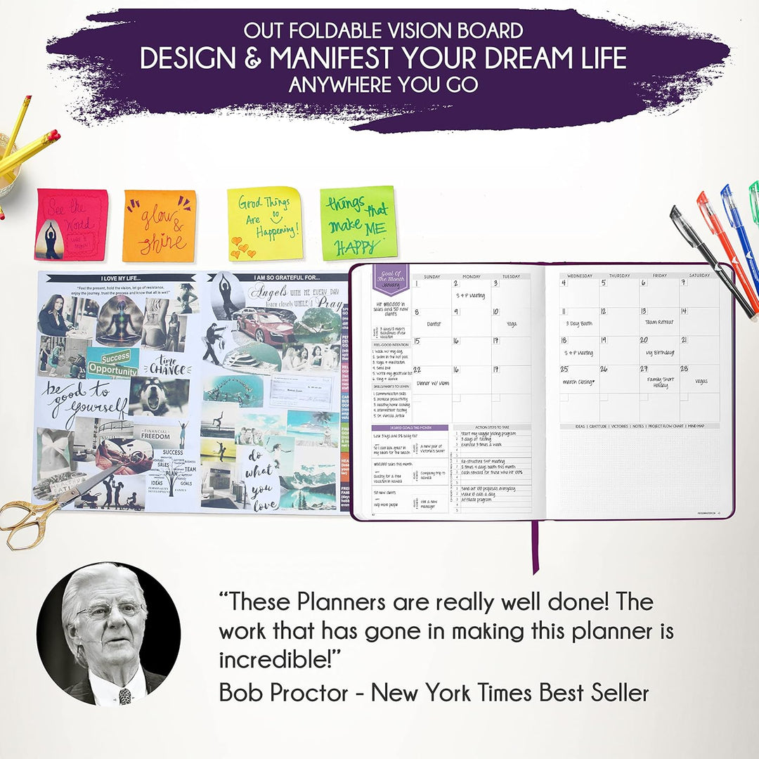 Law of Attraction Life &amp; Goal Planner Lebensplaner - Undatierte Deluxe-Wochen- und Monatsplaner, ein