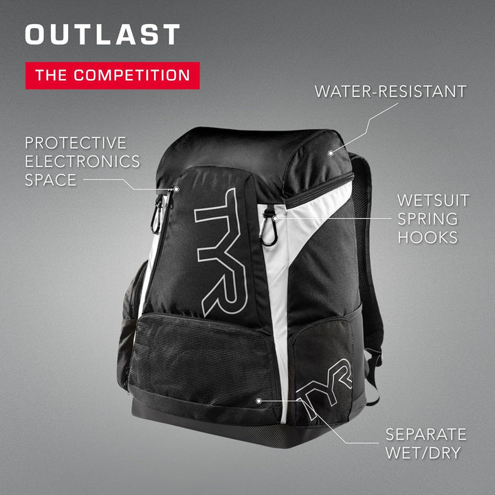 TYR Unisex-Erwachsene Alliance 56l Rucksack Royal White Einheitsgrösse, Royal White Einheitsgrösse