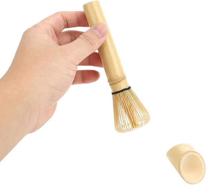 Natürlicher Matcha Schneebesen Set Chasen Matcha Grüntee Schneebesen Langgriff Puderpinsel Werkzeug
