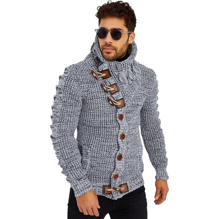 Leif Nelson Herren Strickjacke mit Knöpfen in Regular Fit, Männer Cardigan in Langarm Design, ideal