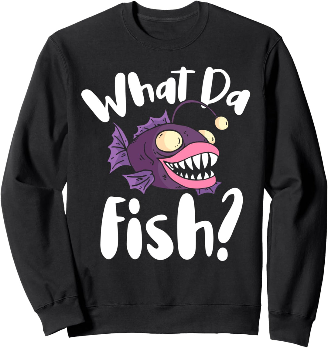 What Da Fish? Angler, Angeln, Vatertag, Kinder, Jungen, Mädchen Sweatshirt