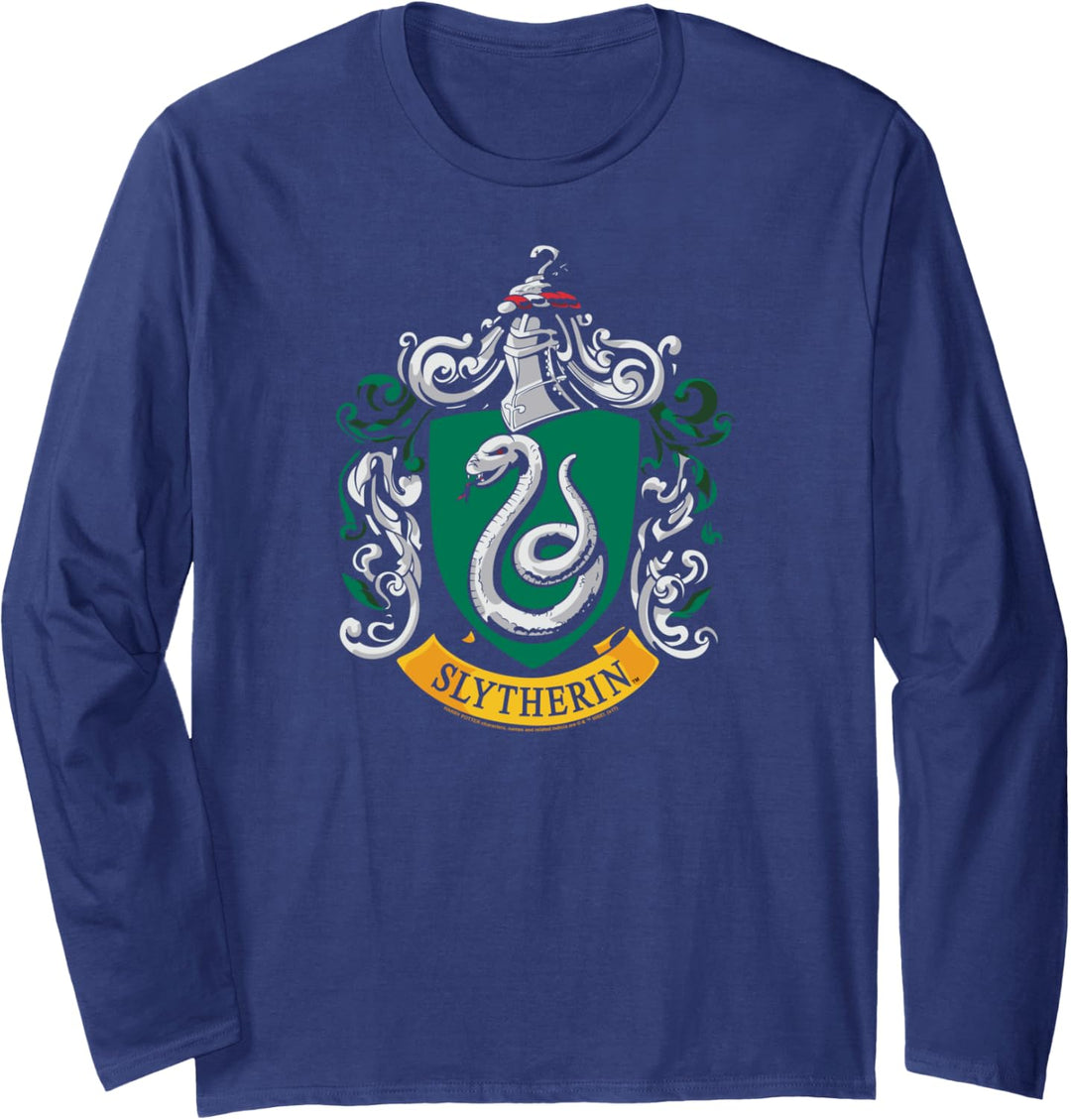 Harry Potter Slytherin House Crest Langarmshirt