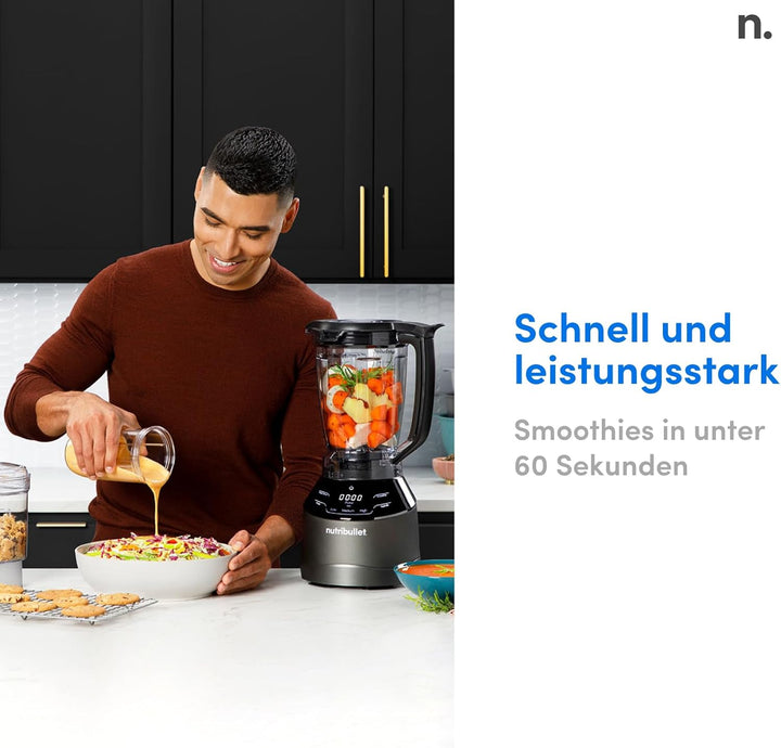nutribullet Full Size Blender Combo, Elektrischer Mixer, Multifunktionaler Zerkleinerer, Profi, 1200