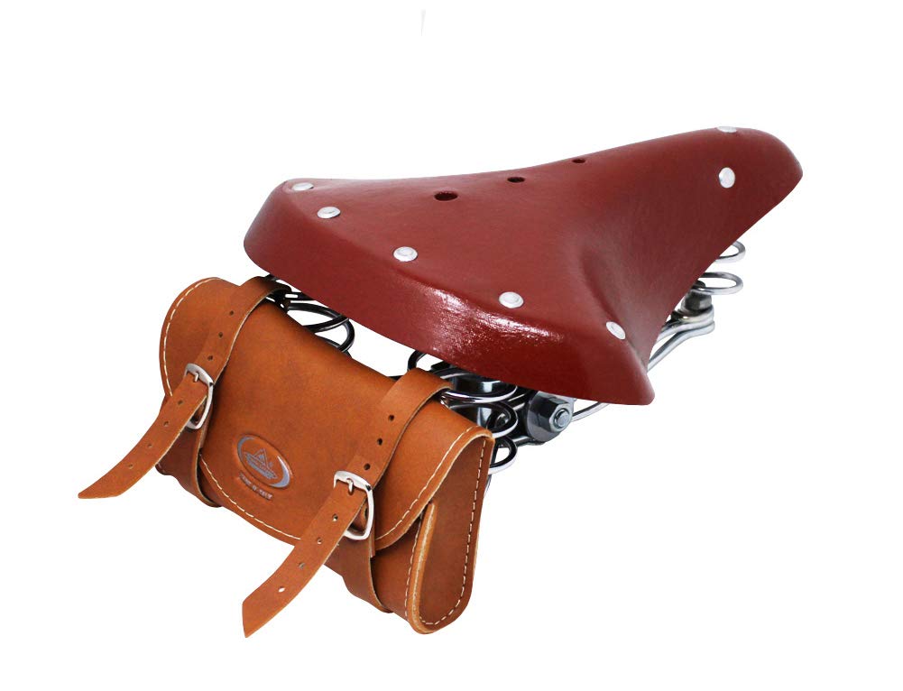 Cucuba® Satteltasche Montegrappa Fahrradtasche Unisex 100% Made in Italy + Fahrrad Sattel Retro Mode