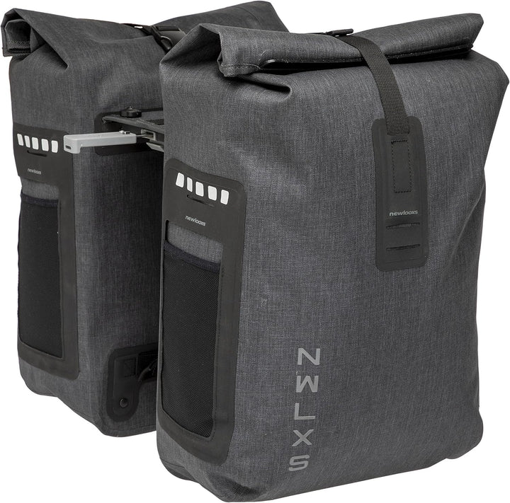 New Looxs Unisex-Adult Varo Double MIK Doppelte Fahrradtasche, Grey, 40 Liter 40 Liter Grey, 40 Lite