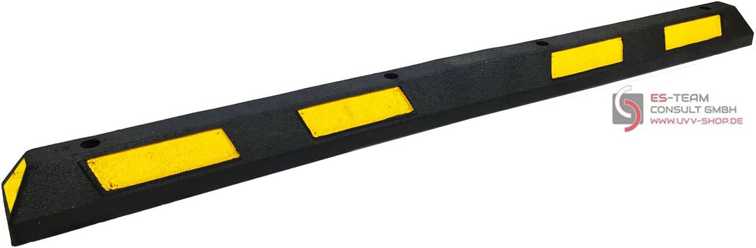 UvV Parkstopper UVP16101 Anfahrschutz Radstopp 1800 mm schwarz, gelbe Einparkhilfe Garage/Carport. P