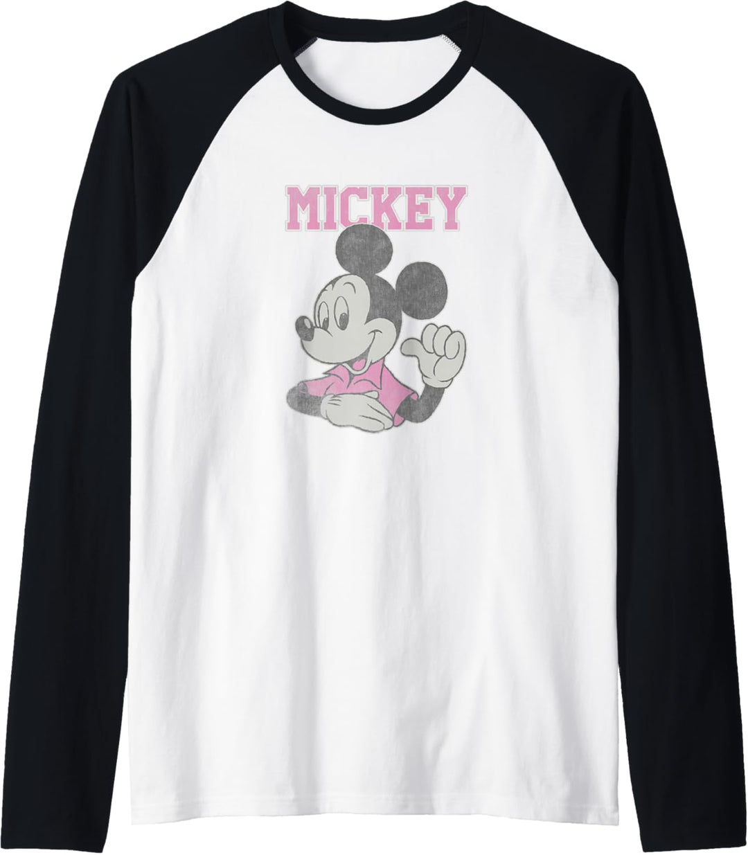 Disney Mickey Jumbo Pink Pointing Thumb Raglan