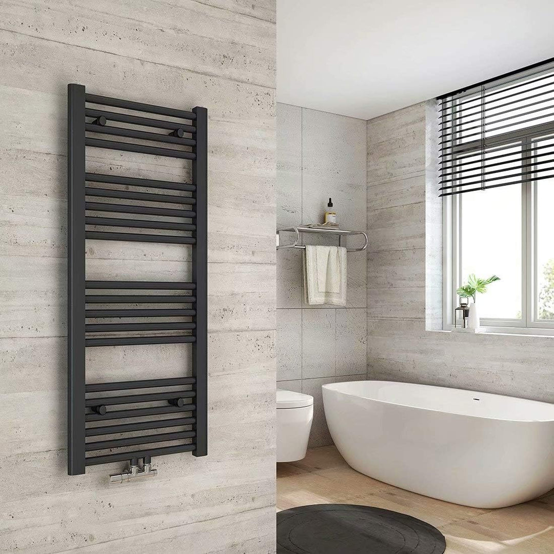 Heilmetz® Handtuchtrockner 40 x 100 cm Badheizkörper Mittelanschluss Heizkörper Bad Handtuchwärmer H