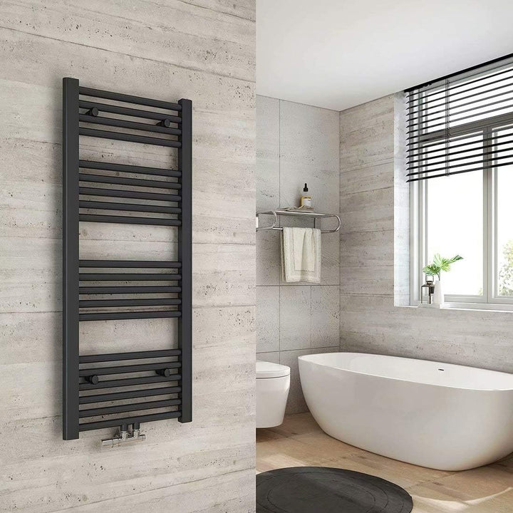 Heilmetz® Handtuchtrockner 40 x 100 cm Badheizkörper Mittelanschluss Heizkörper Bad Handtuchwärmer H