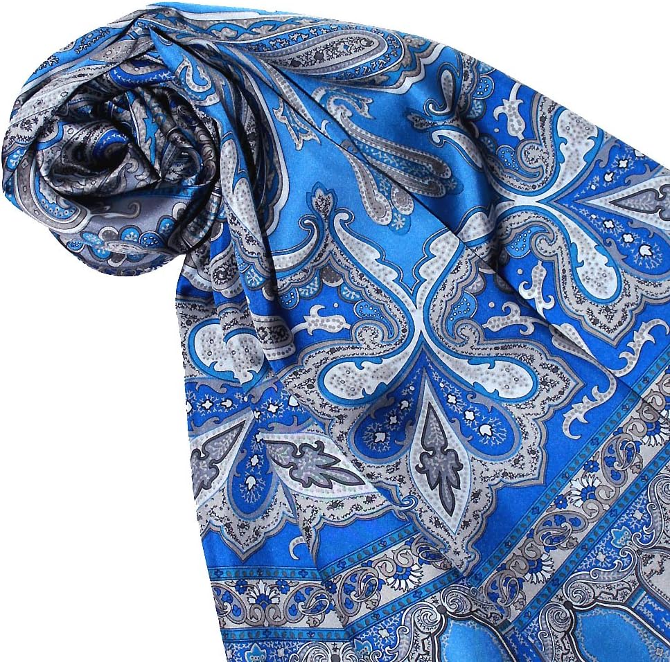Lorenzo Cana Herren Seidenschal aufwändig bedruckt Paisley Muster Schal 100% Seide 50 x 165 cm harmo