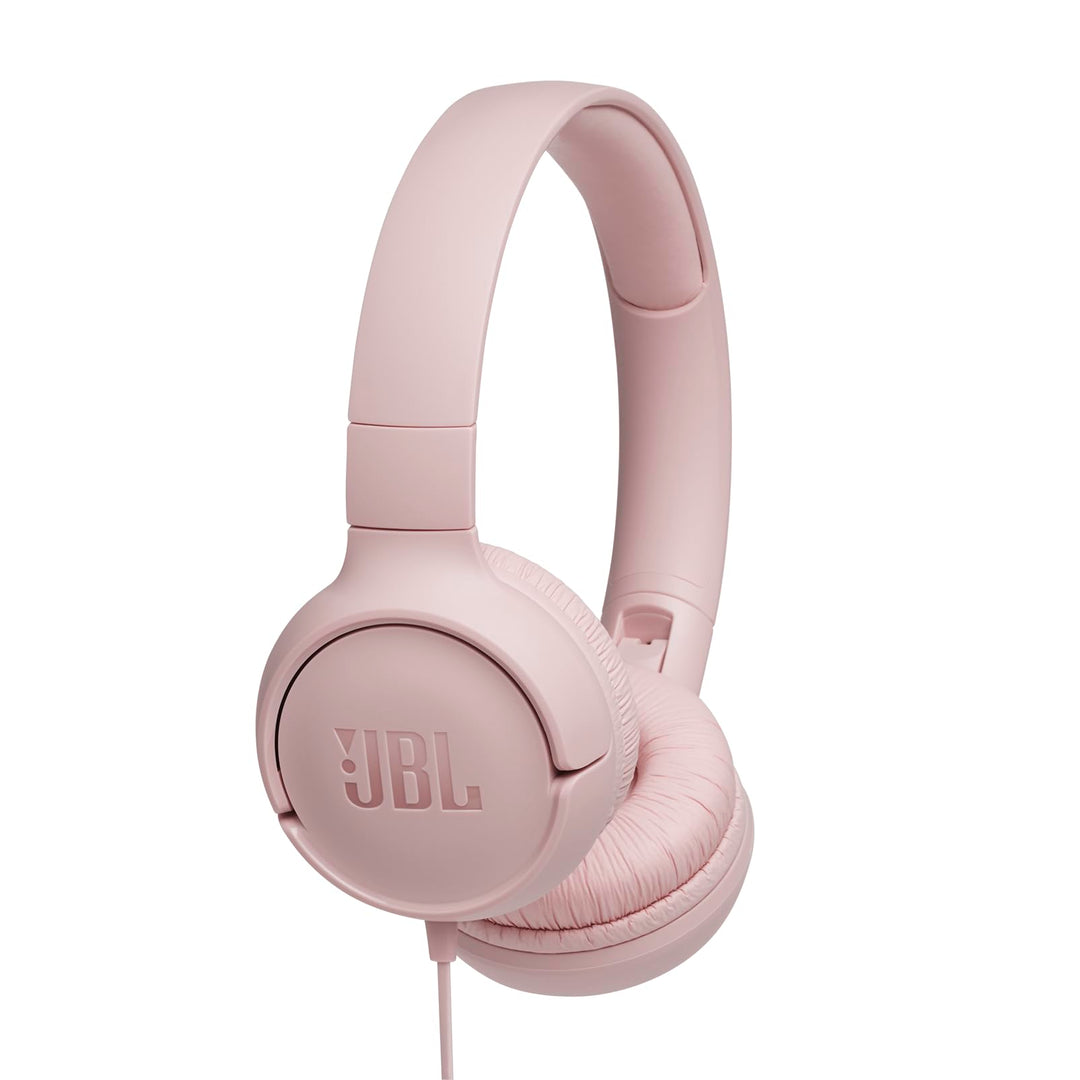 JBL Tune 500 On-Ear Kopfhörer mit Kabel - Pink – Ohrhörer mit 1-Tasten-Fernbedienung, integriertem M