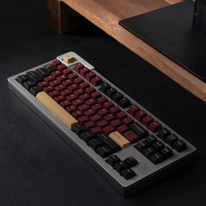 Double Shot Tastenkappen 173 Tasten Cherry Profil Red Samurai Keycaps Set für ANSI/ISO Layout Cherry