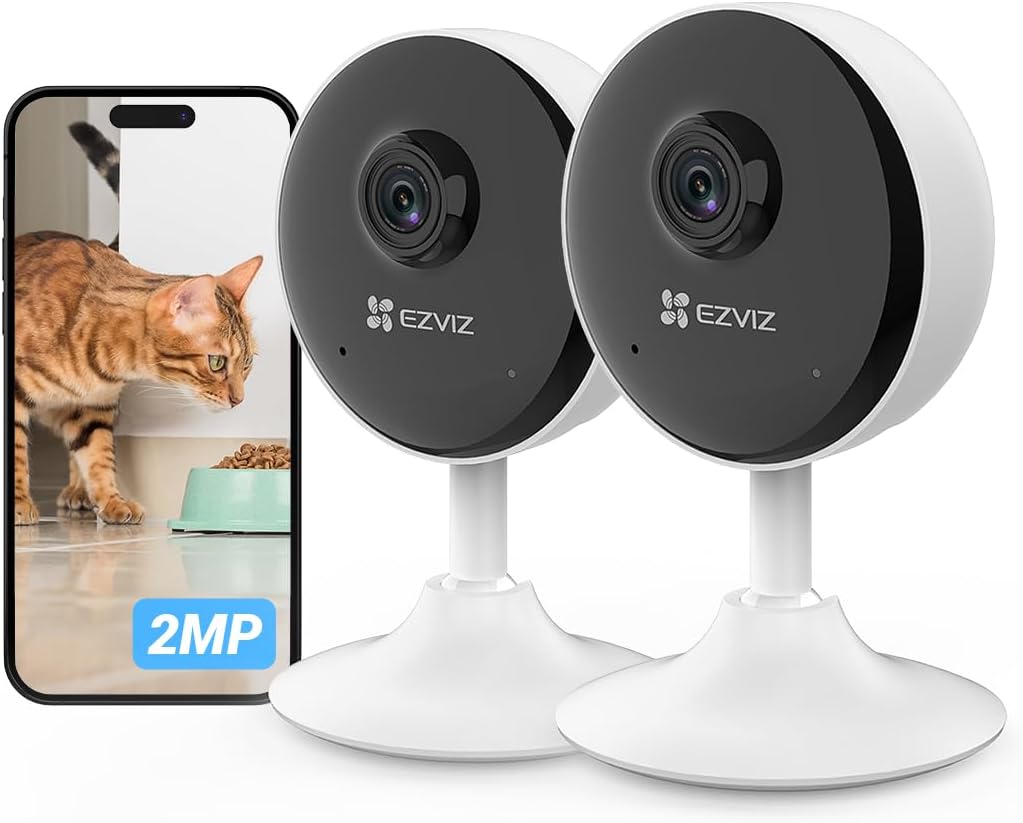 EZVIZ 1080P WLAN IP Kamera, Überwachungskamera Innen mit Zwei-Wege-Audio, Magnetfuss für einfache In
