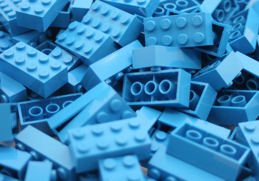 Lego® Classic Basic 3001 2x4 Azur Steine Bausteine - 50 Stück - Ideal für Kreative Bauprojekte und L