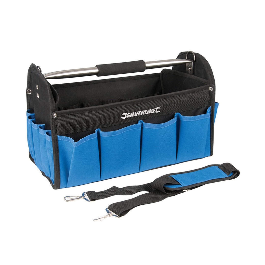 Silverline 748091 Strapazierfähige Werkzeugtasche mit verstärktem Boden 400 x 200 x 255 mm, Tasche