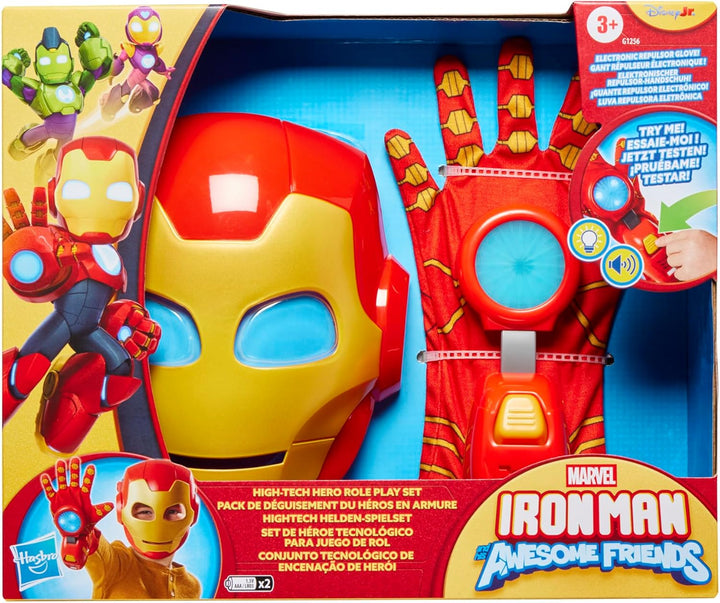 Marvel Iron Man und Seine fantastischen Freunde Hightech Helden-Spielset, Iron Man Maske und elektro