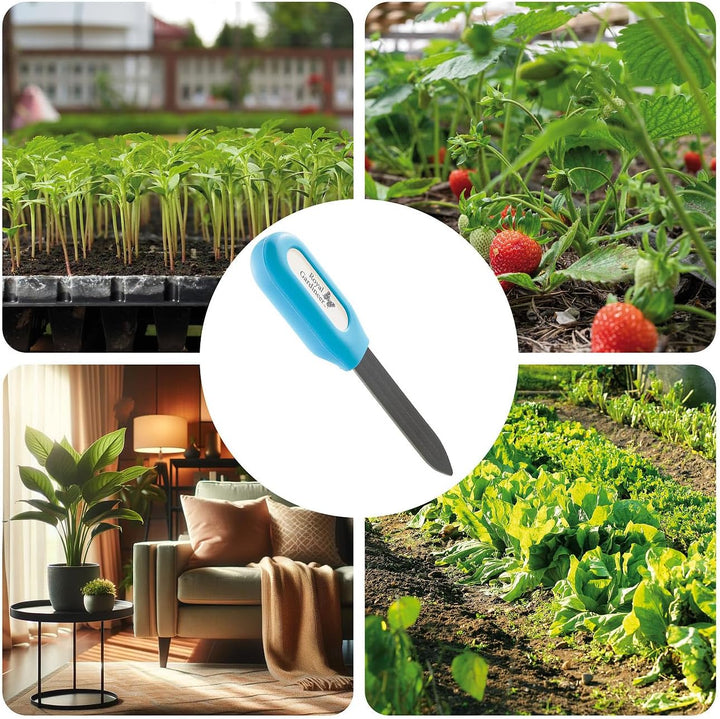 Luminea Home Control Bodenfeuchtigkeitssensor: 4X Pflanzen-Bodenfeuchtigkeits- & Temperatursensor +