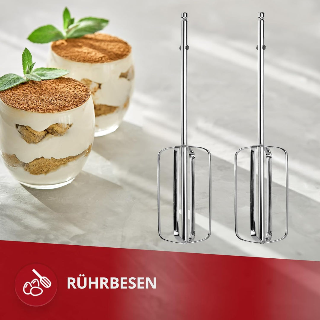 MPM - MMR-19 - Handmixer - Handrührgerät - 750 Watt - mit Schneebesen für Biskuitteig und Knethaken