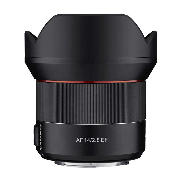 Samyang 8008 AF 14mm F2,8 EF für Canon EF Objektiv I Weitwinkel mit 116,6° Bildwinkel & präzisem Aut