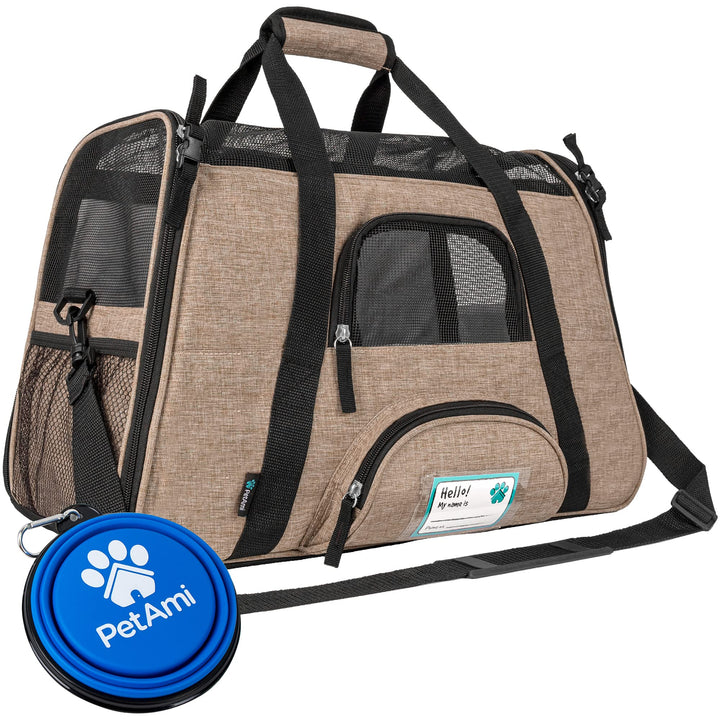 PetAmi Premium Fluggesellschaften zugelassene weiche HaustierReisetasche | belüftetes, komfortables