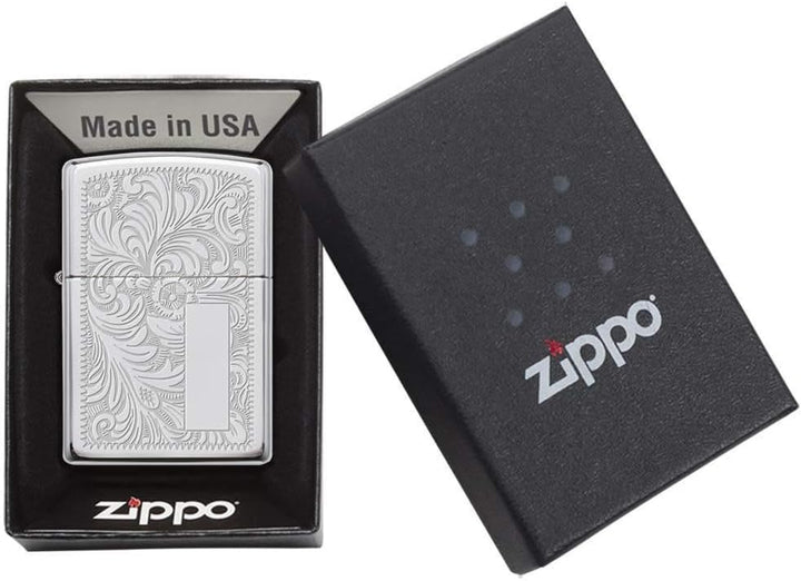 Zippo 352 60000813 Venetian Chrome Feuerzeug, Messing, Silber, 5, 5cm