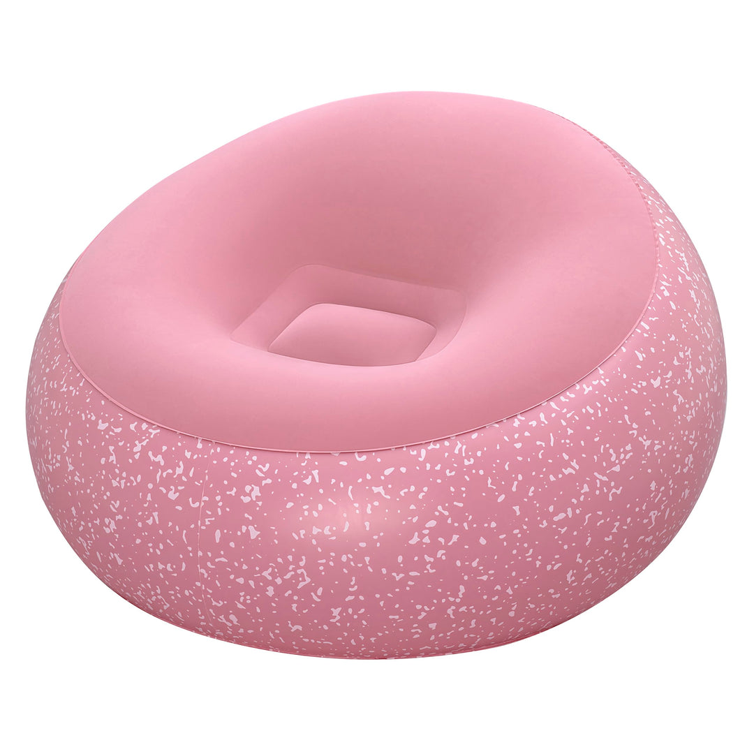 Bestway Inflate-A-Chair Luftsessel 112x112x66 cm Pink – Aufblasbarer Sessel für Indoor &amp; Outdoor, Lo