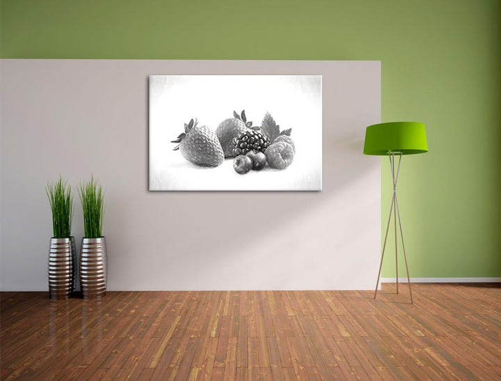 Pixxprint Frisches Obst als Leinwandbild/Grösse: 100x70 cm/Wandbild/Kunstdruck/fertig bespannt, 100x