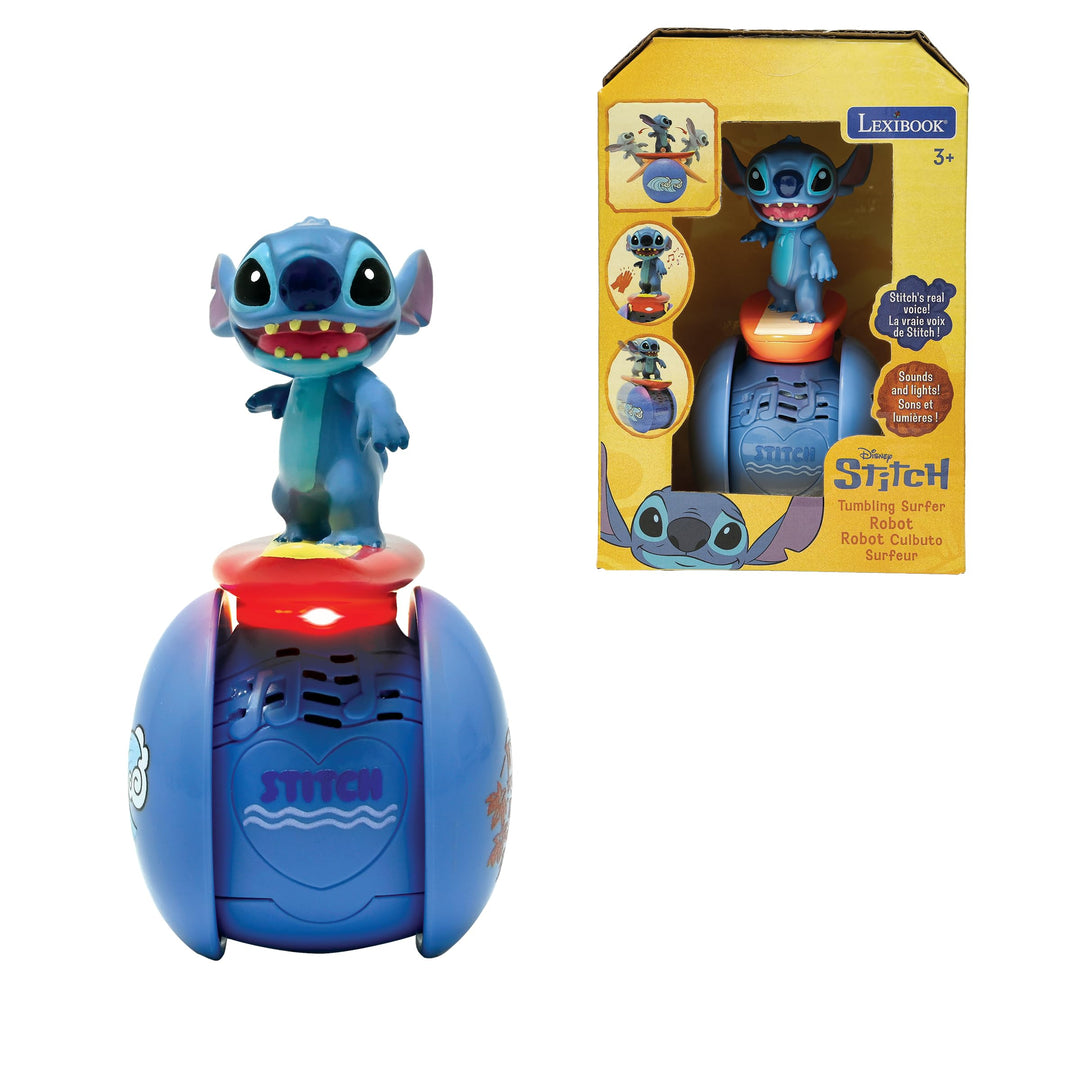 Lexibook, Disney Stitch, Der Interaktive Surfer-Roboter Stitch – Permanente Balance, Licht- und Soun
