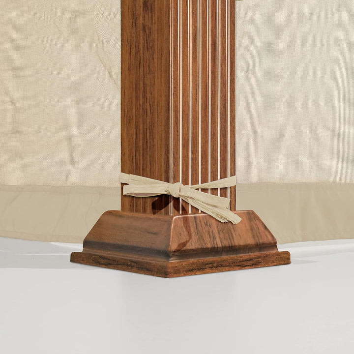 Moskitonetz für Gartenpavillon Forest Superior 3x3 m - Polyester - Insektengitter inkl. Haken, mit R