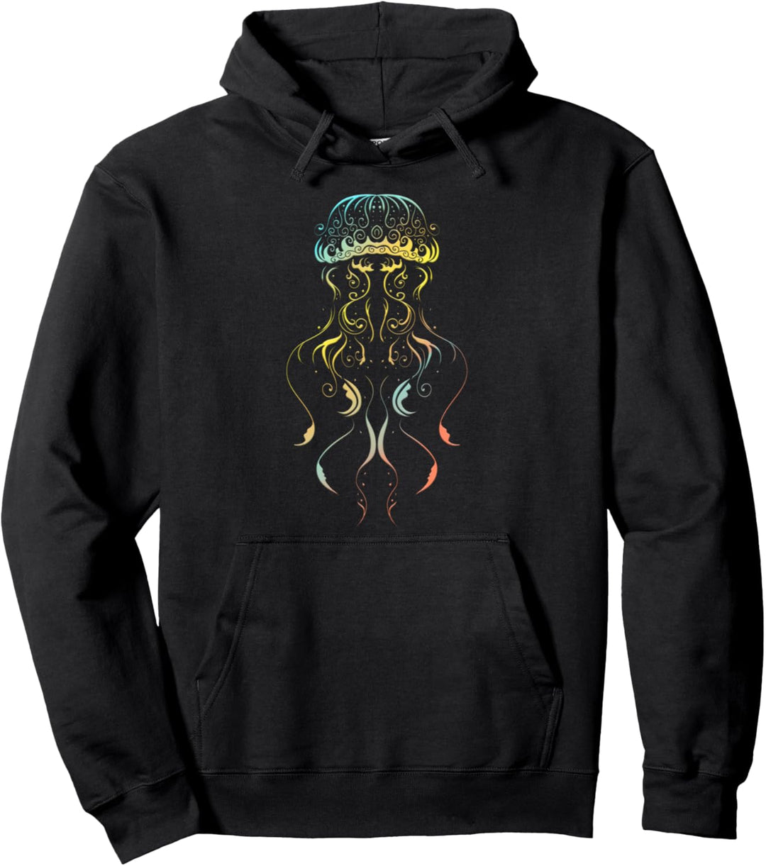 Qualle Mandala Meduse Ozeanologen Taucher Quallen Pullover Hoodie