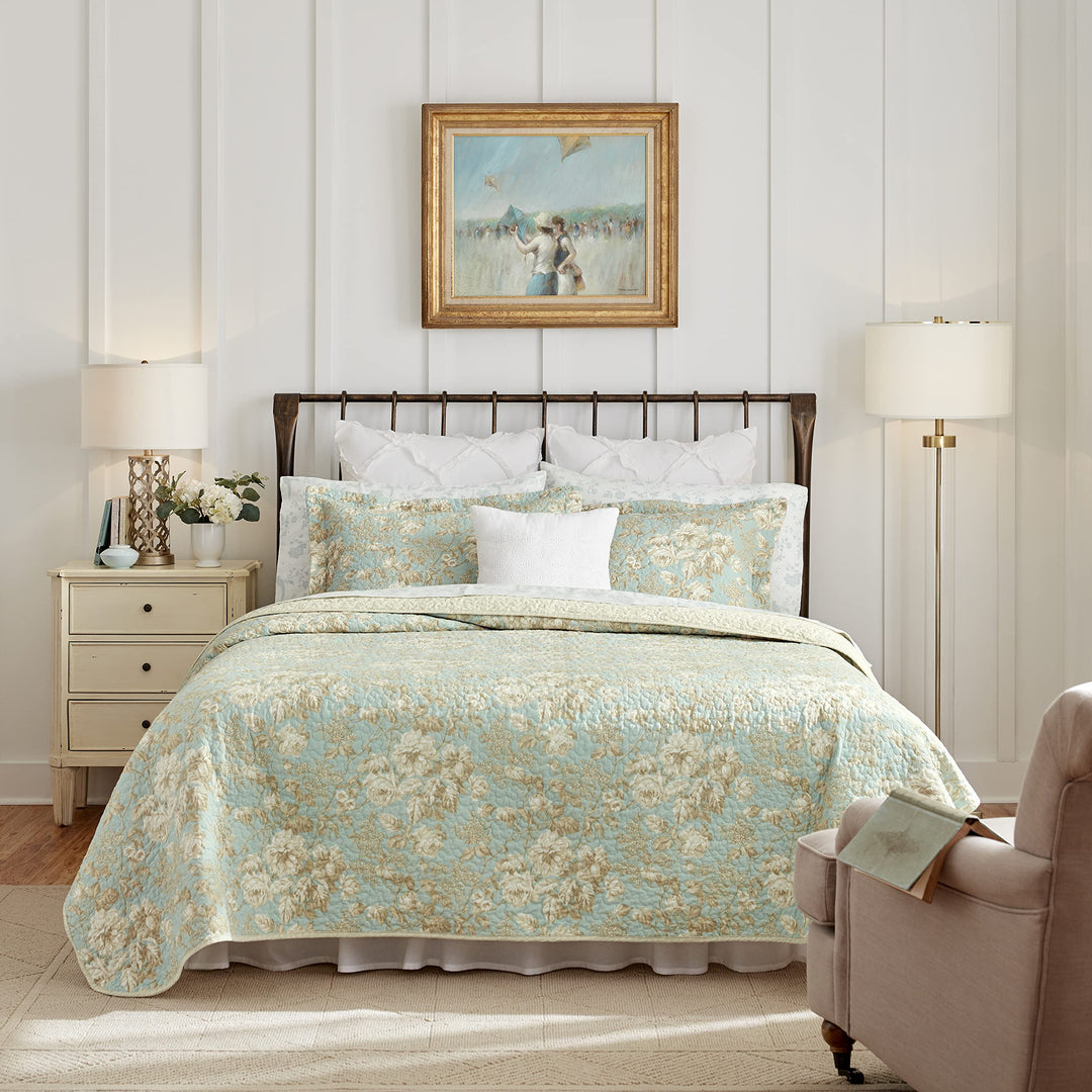 Laura Ashley Brompton Serene Umdrehbar Set, Serene, Twin, Twin