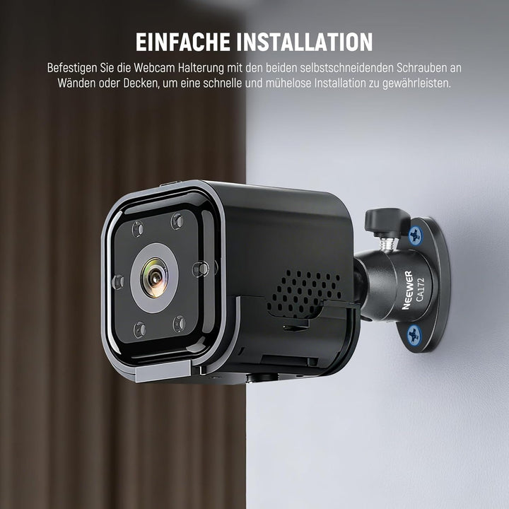 NEEWER Wand Deckenhalterung, Mini Kugelkopf aus Aluminiumlegierung und 1/4" Schraube für Fotostudio,